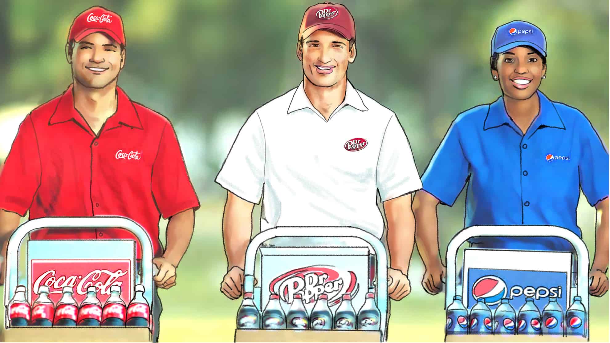 Soft drink delivery people